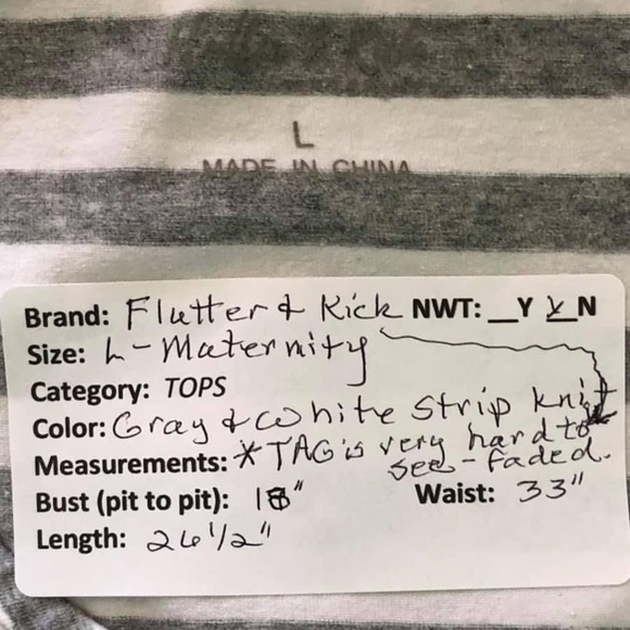 Flutter and Kick large maternity tank top striped - Picture 4 of 5